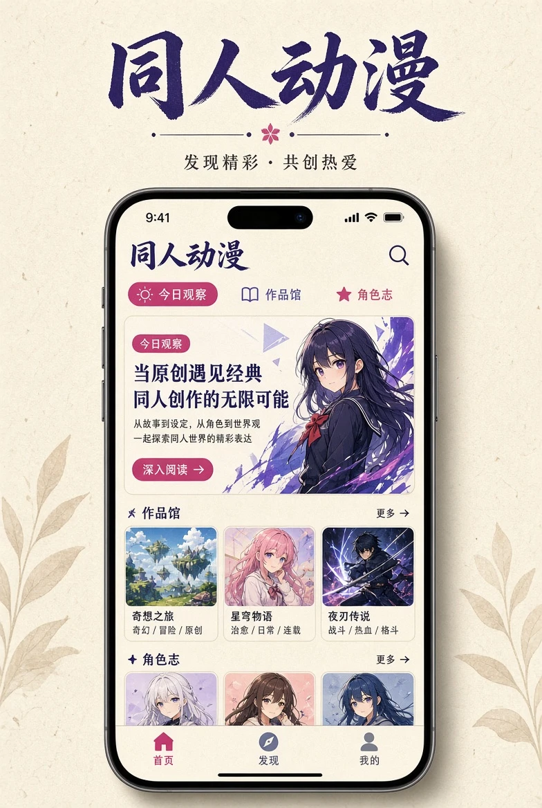 同人动漫APP主题视觉